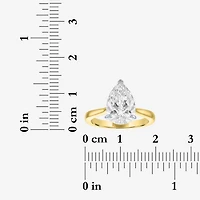 (G / Si1-Si2) Womens 3 CT. T.W. Lab Grown White Diamond Sterling Silver Pear Engagement Ring