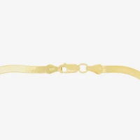 Womens 14K Gold 7 Inch Semisolid Herringbone Chain Bracelet