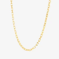 Mens 14K Gold 7.25 Inch Solid Link Chain Bracelet