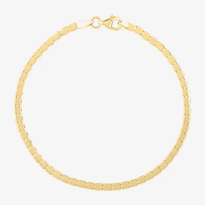 Womens 14K Gold 7 Inch Link Chain Bracelet