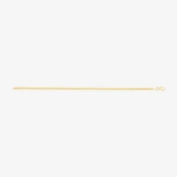 Womens 14K Gold Inch Link Chain Bracelet
