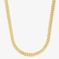 Mens 14K Gold 8 1/2 Inch Hollow Cuban Chain Bracelet