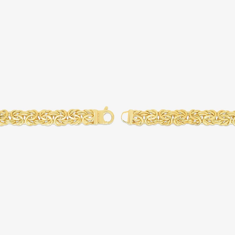 Mens 14K Gold 18 Inch Byzantine Chain Necklace