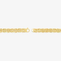 Mens 14K Gold 18 Inch Byzantine Chain Necklace