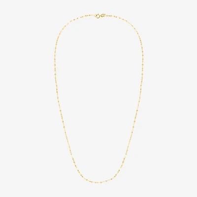 Womens 14K Gold 18 Inch Rolo Chain Necklace
