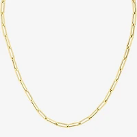 Unisex Adult 14K Gold 18 Inch Paperclip Chain Necklace