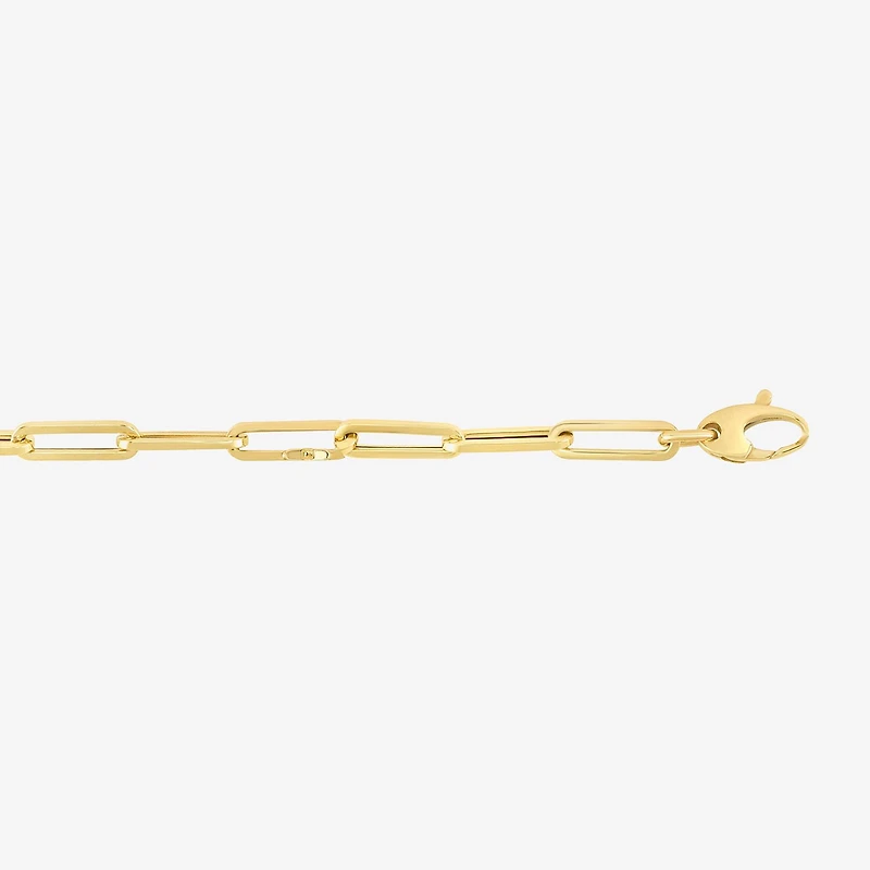 Unisex Adult 14K Gold 18 Inch Paperclip Chain Necklace