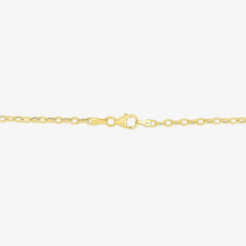 Unisex Adult 14K Gold 18 Inch Link Chain Necklace