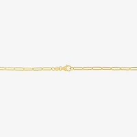 Womens 14K Gold Inch Paperclip Chain Necklace