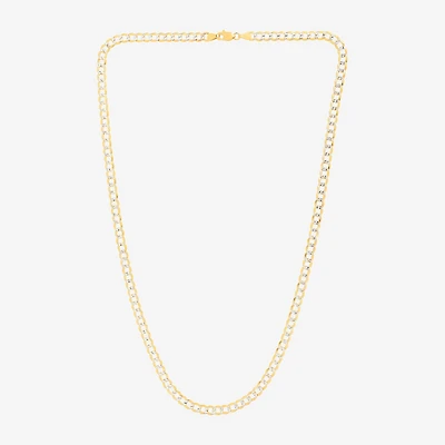 Mens 14K Gold Inch Curb Chain Necklace