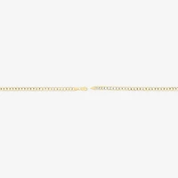 Mens 14K Gold Inch Curb Chain Necklace
