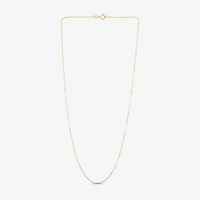 Womens 14K Gold 18 Inch Cable Chain Necklace