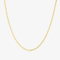 Mens 14K Gold Inch Rope Chain Necklace