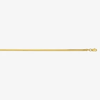 Unisex Adult 14K Gold 7 Inch Semisolid Snake Chain Bracelet