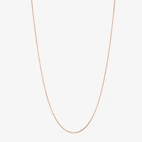 Womens 14K Gold 18 Inch Wheat Chain Necklace