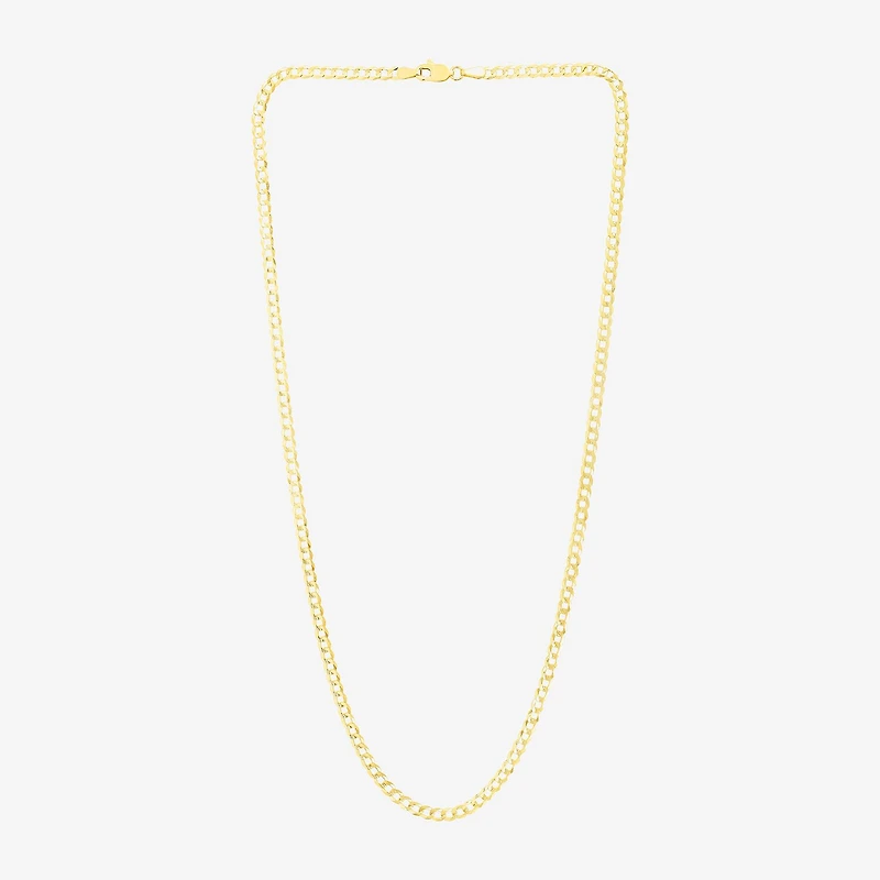 Unisex Adult 14K Gold 18 Inch Curb Chain Necklace