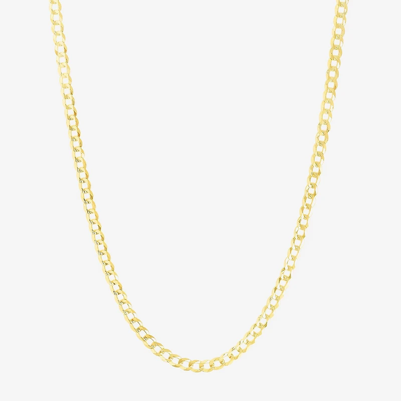 Unisex Adult 14K Gold 18 Inch Curb Chain Necklace
