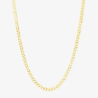 Unisex Adult 14K Gold 18 Inch Curb Chain Necklace