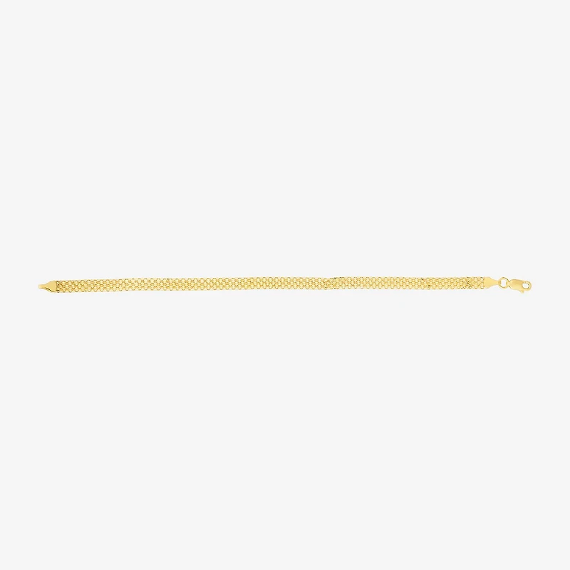 Womens 14K Gold 18 Inch Braid Chain Necklace