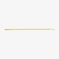 Womens 14K Gold 18 Inch Braid Chain Necklace