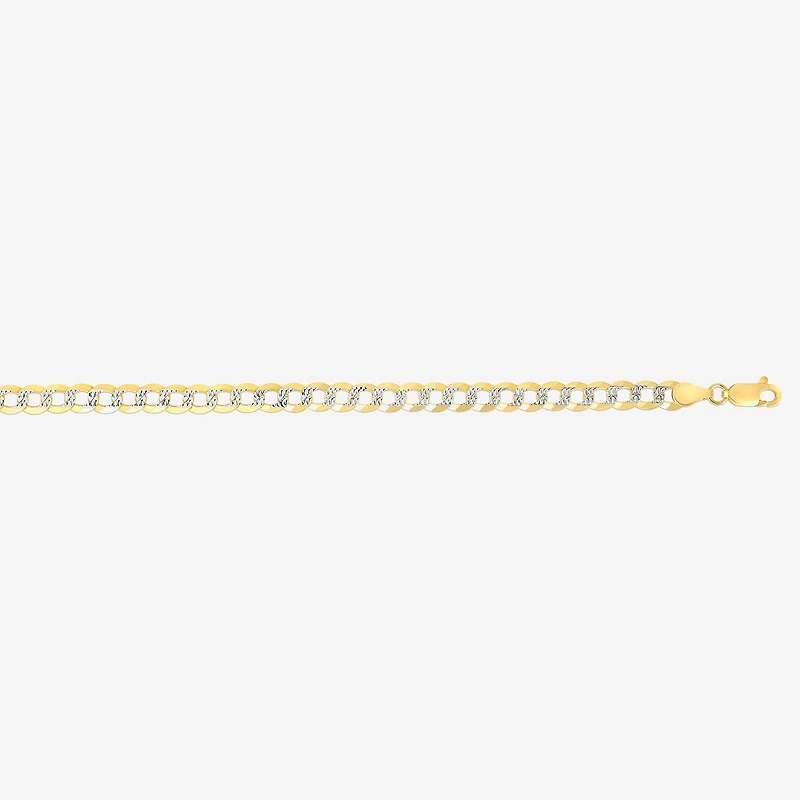 Mens 14K Gold 8 1/2 Inch Solid Curb Chain Bracelet