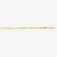 Mens 14K Gold 8 1/2 Inch Solid Curb Chain Bracelet