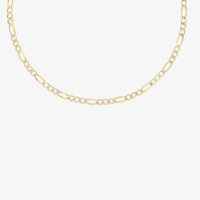 Unisex Adult 14K Gold 18 Inch Figaro Chain Necklace