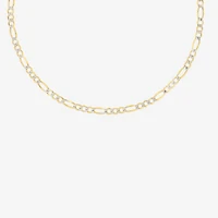 Unisex Adult 14K Gold 18 Inch Figaro Chain Necklace
