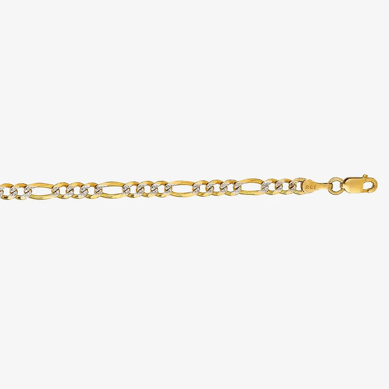 Unisex Adult 14K Gold 18 Inch Figaro Chain Necklace