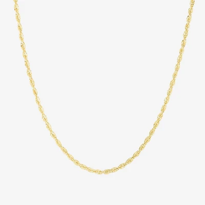 Unisex Adult 14K Gold 18 Inch Rope Chain Necklace