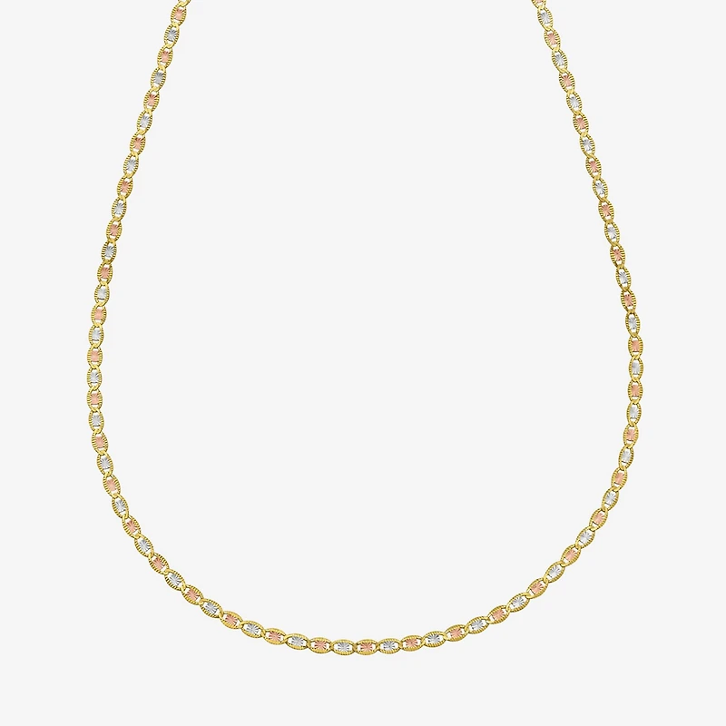 Womens 14K Gold 18 Inch Valentino Chain Necklace