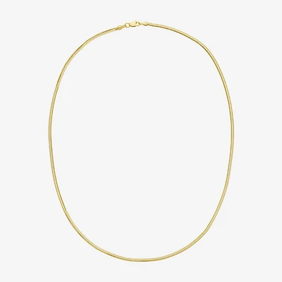 Unisex Adult 14K Gold 18 Inch Snake Chain Necklace
