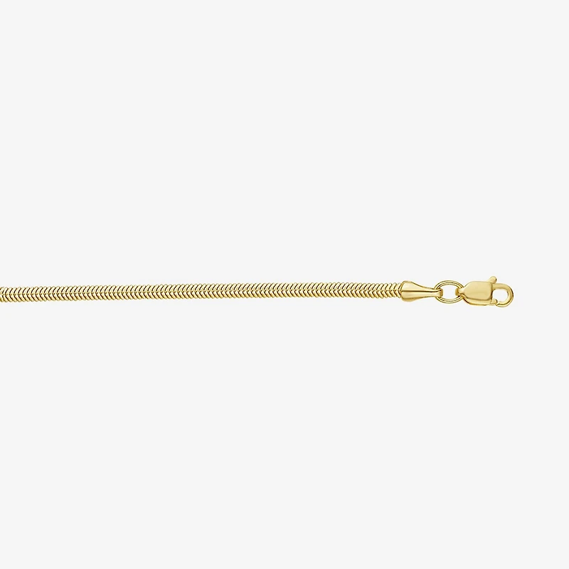 Unisex Adult 14K Gold 18 Inch Snake Chain Necklace