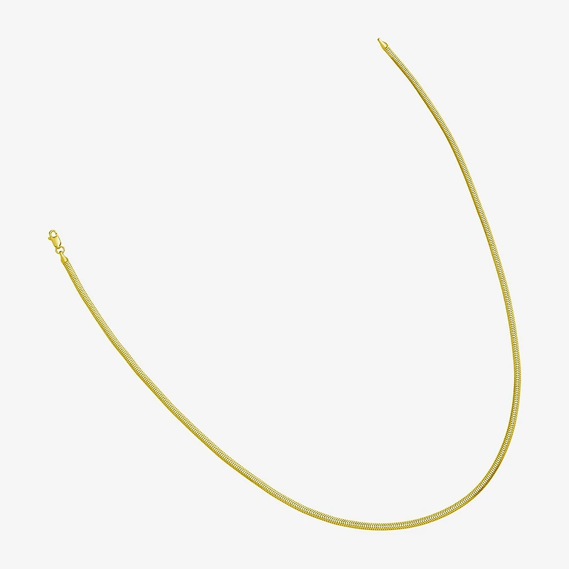 Unisex Adult 14K Gold 20 Inch Snake Chain Necklace