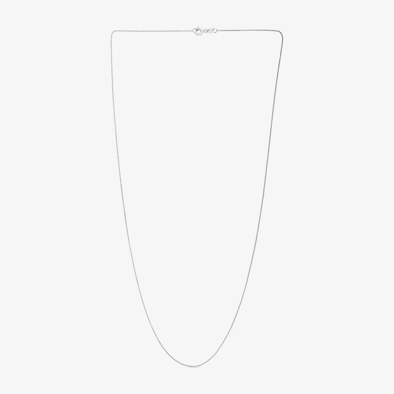 Womens 14K Gold 18 Inch Wheat Chain Necklace