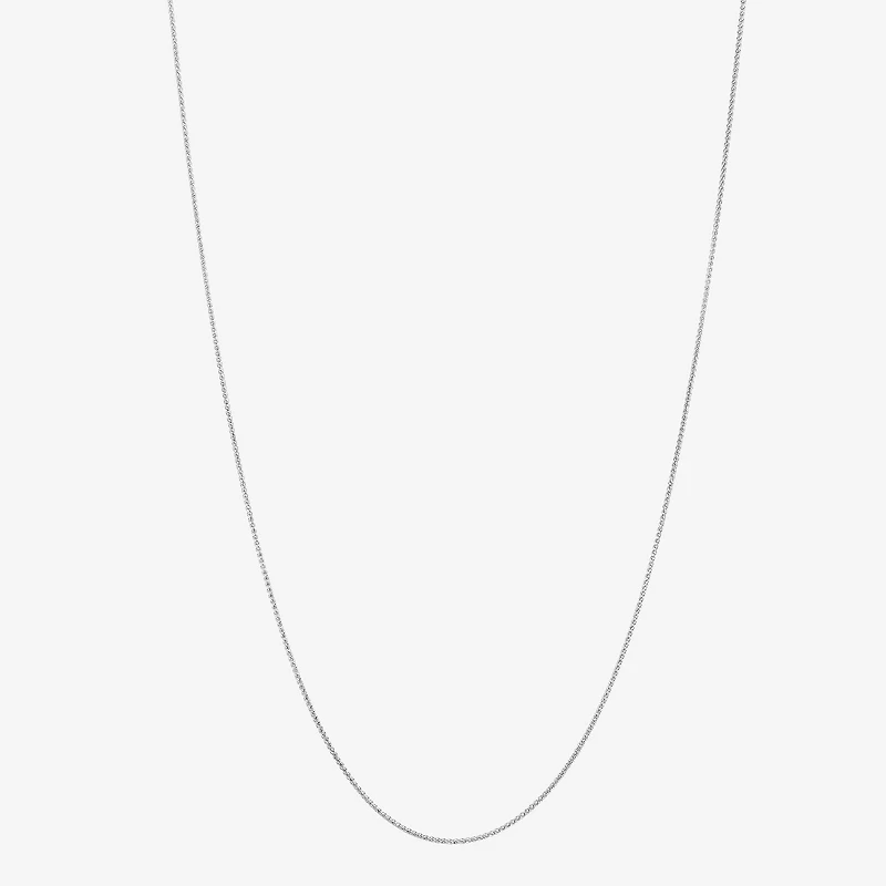 Womens 14K Gold 18 Inch Wheat Chain Necklace