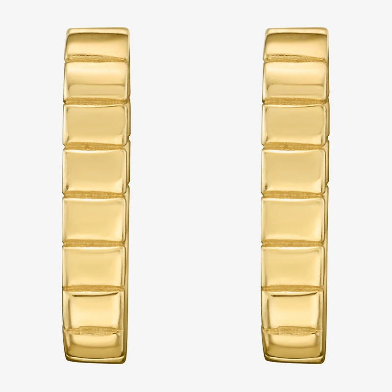 Gold Addiction Womens 14K Gold 13.8mm Oval Hoop Earrings