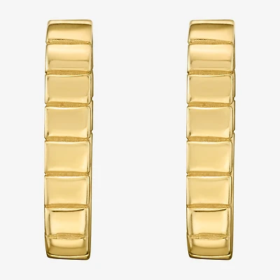 Gold Addiction Womens 14K Gold 13.8mm Oval Hoop Earrings