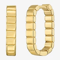 Gold Addiction Womens 14K Gold 13.8mm Oval Hoop Earrings