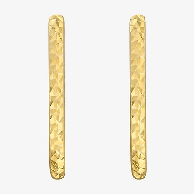 Gold Addiction Womens 14K Gold 20.2mm Oval Hoop Earrings