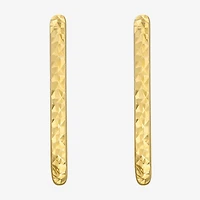 Gold Addiction Womens 14K Gold 20.2mm Oval Hoop Earrings