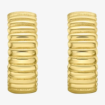 Gold Addiction Womens 14K Gold 15.2mm Hoop Earrings
