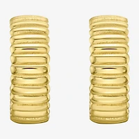 Gold Addiction Womens 14K Gold 15.2mm Hoop Earrings