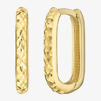Gold Addiction Womens 14K Gold 14.1mm Hoop Earrings