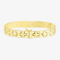 Womens 14K Gold 7.25 Inch Link Chain Bracelet