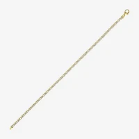 Womens 14K Gold 7.25 Inch Fashion Chain Bracelet