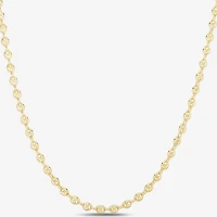 Gold Addiction Unisex Adult 14K Gold 7 Inch Solid Mariner Chain Bracelet