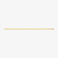 Gold Addiction Unisex Adult 14K Gold 7 Inch Solid Mariner Chain Bracelet