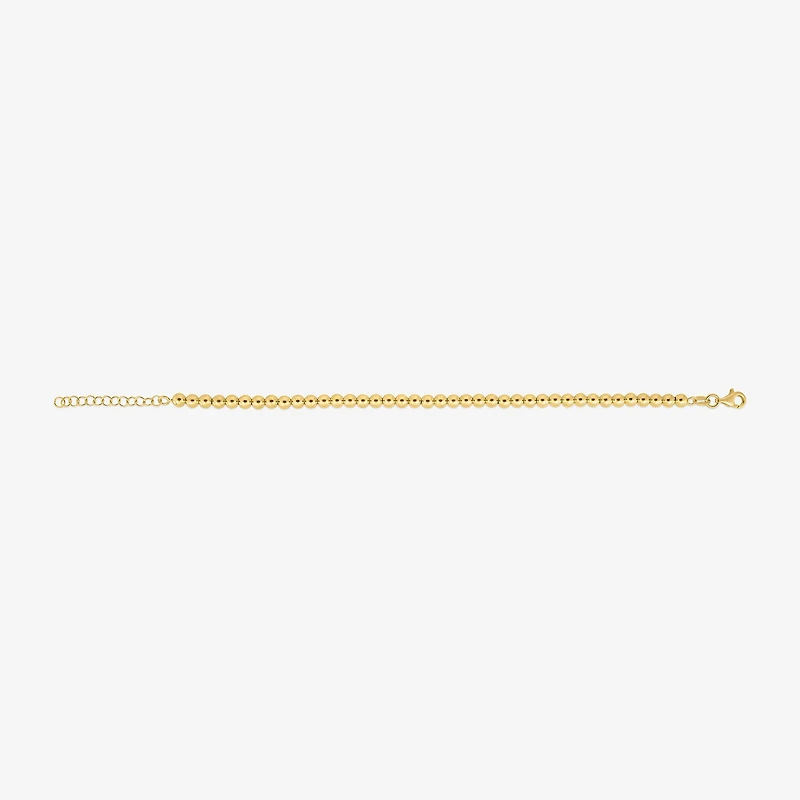 Gold Addiction Unisex Adult 14K Gold 8 Inch Bead Chain Bracelet