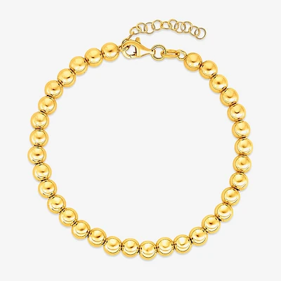 Unisex Adult 14K Gold 8 Inch Bead Chain Bracelet